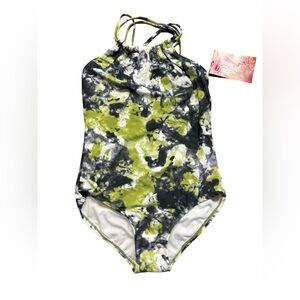 KANU SURF girls SEAFOAM one piece swimsuit style 8543 size 12 NWT